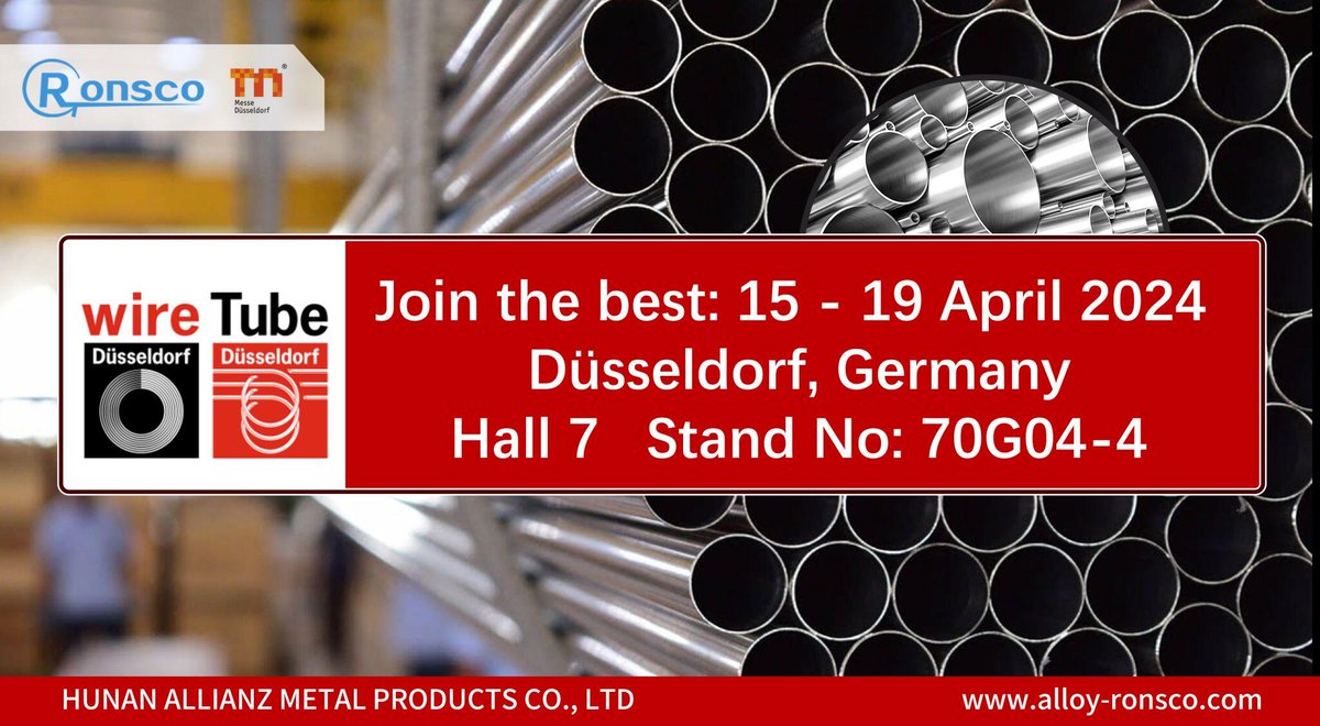 Let's meet in Germany with RONSCO!
#stainlesssteel #nicklealloy #allianz #ronsco