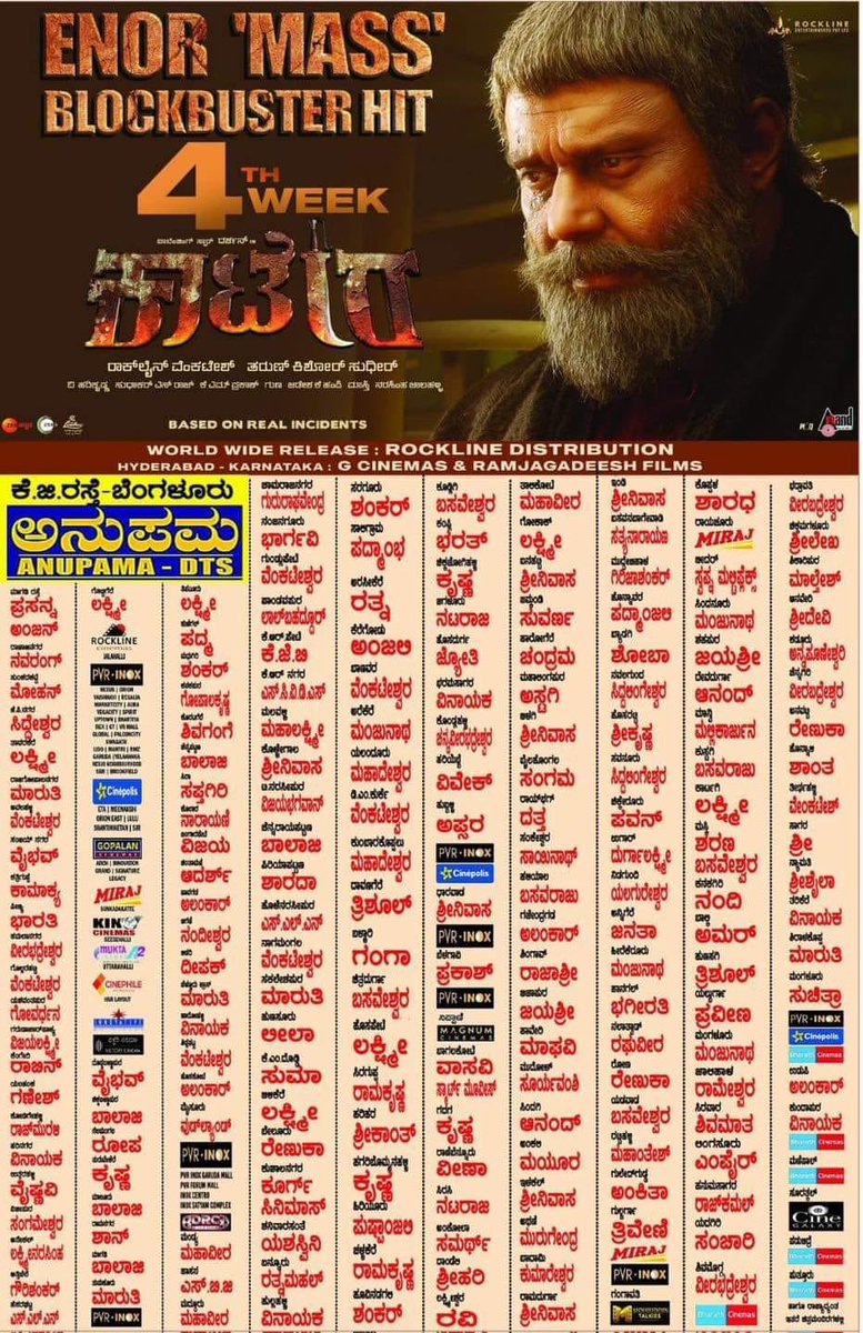 ಸಂಭ್ರಮದ ನಾಲ್ಕನೇ ವಾರಕ್ಕೆ ಧನ್ಯವಾದಗಳು! ♥️ Thank you for the blockbuster 4 weeks!! #Kaatera