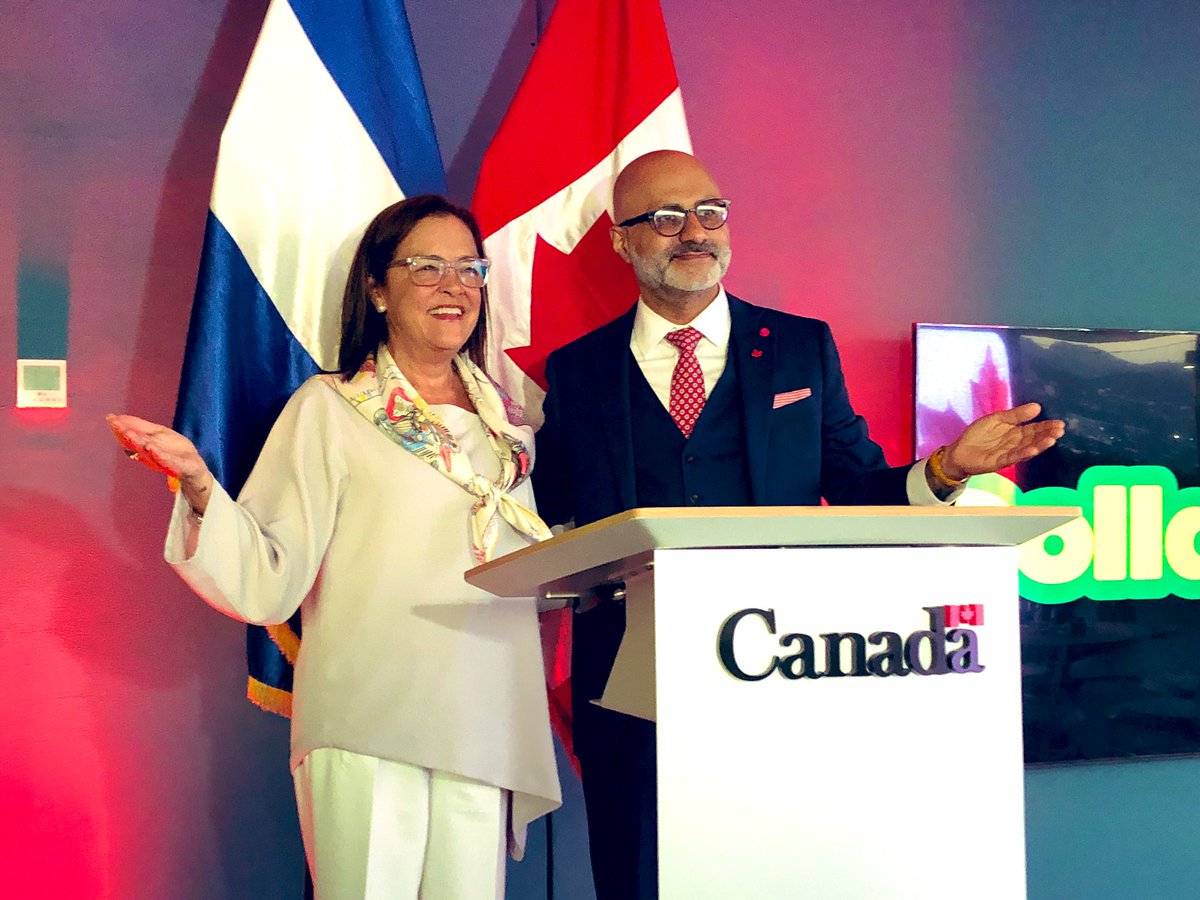 Esta inauguración marca un hito en la historia de 🇨🇦🇸🇻🤝 fortaleciendo lazos de colaboración y prosperidad compartida. 
🍁Sigamos celebrando la amistad entre #Canada y #ElSalvador! 🍁