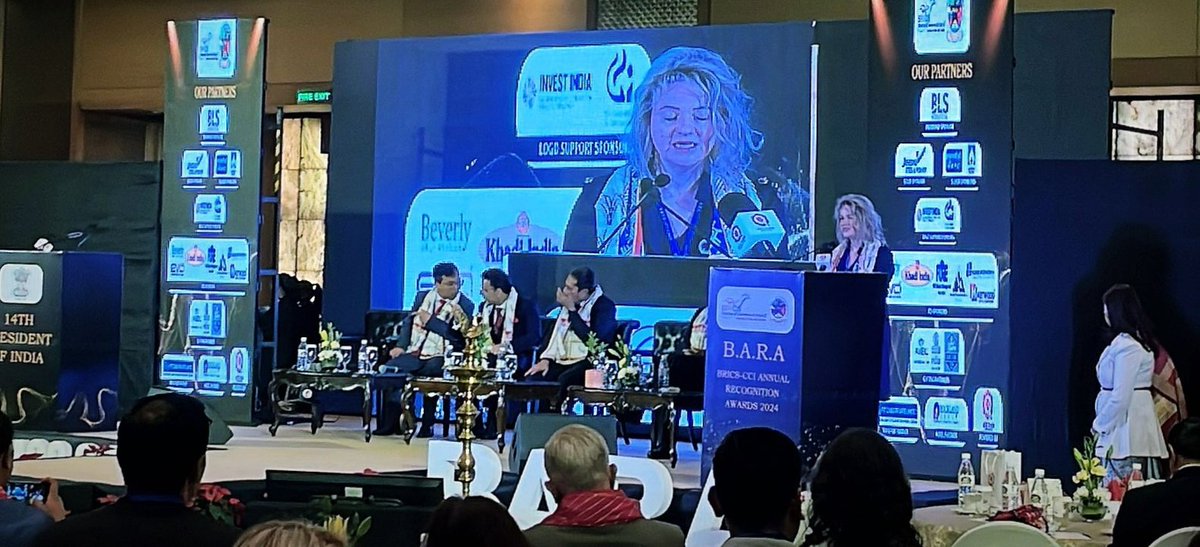"God never gives challenges without a solution present. We need to have shared vision and coordinated action." Quoted Ms. Svetlana Lukash, Russian G20 Sherpa and Honorable Panel Speaker, B.A.R.A. 2024 addressing the gathering #BARA2024 #BRICSCCI #BRICS #Russia #sustainable