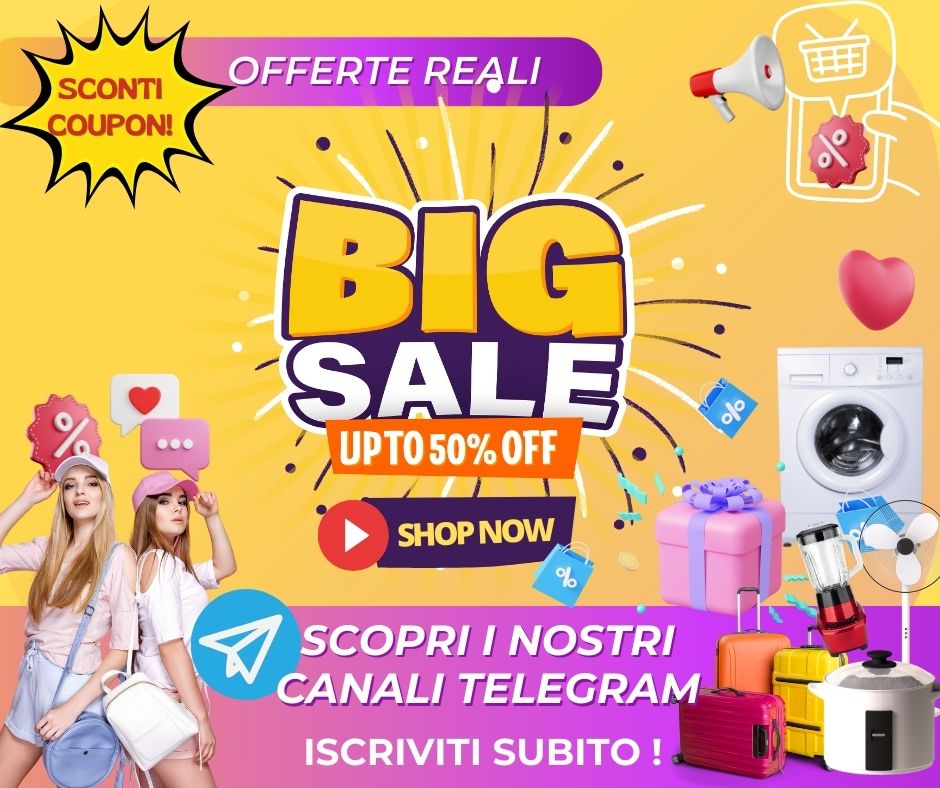 MPinolo57's tweet image. 📷Moda e Abbigliamento  t.me/modasuperoffer…
📷Tecnologia &amp;amp; Informatica t.me/bestoffertehit…
📷 Casa e Alimentari t.me/scontiperme2
ISCRIVITI! #offerte #offerteamazon #Amazon #sconti #ScontiAmazon #saldi #Coupon #TELEGRAM #TelegramChannel #shopping #shoppingonline 🛒