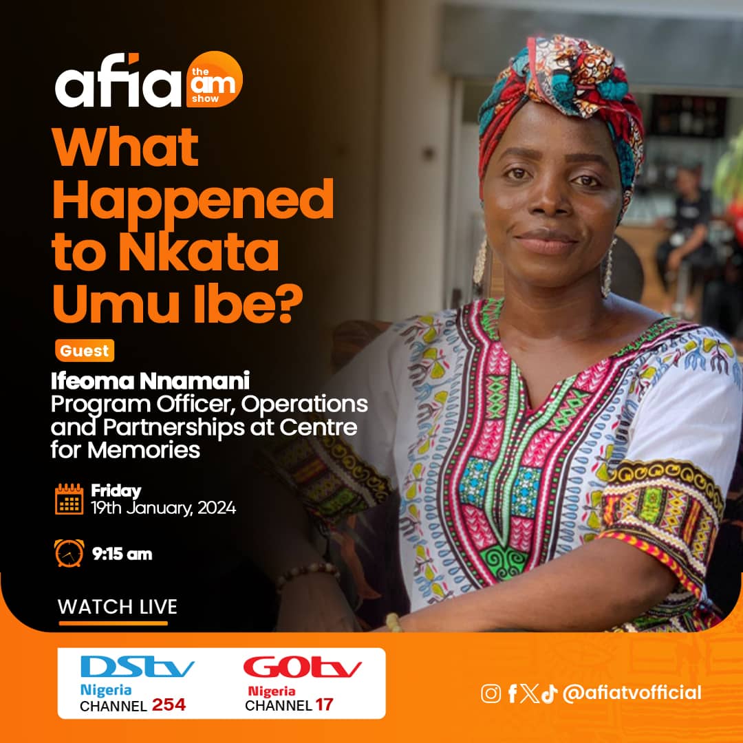 Ndi Afia!!! We are having two amazing women as our guests today on the AM Show. 
Don't miss the inciteful and intriguing conversations this morning
#AfiaTV #AMShow #Dstv254 #GoTv17 #IgboWomen