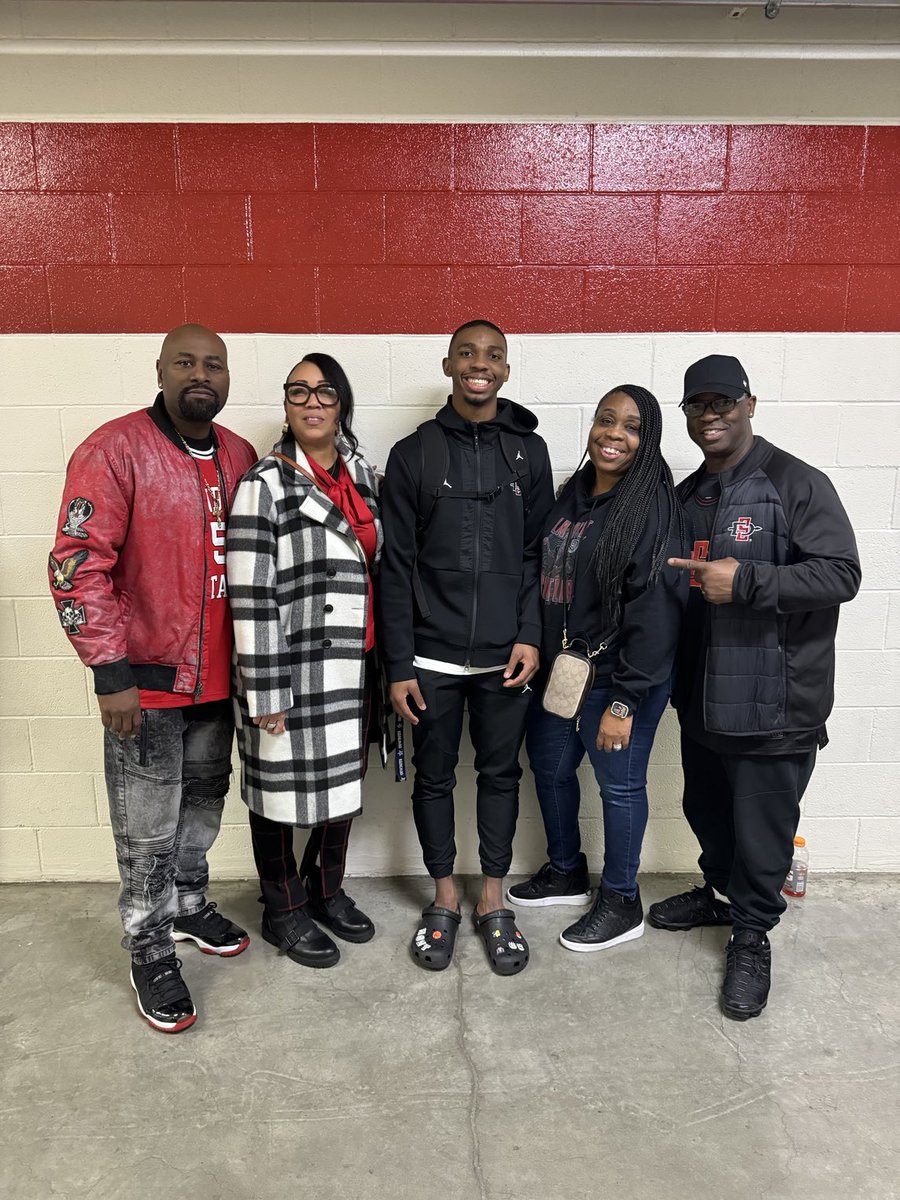 My family came out to support Lamont last night at game vs Nevada
