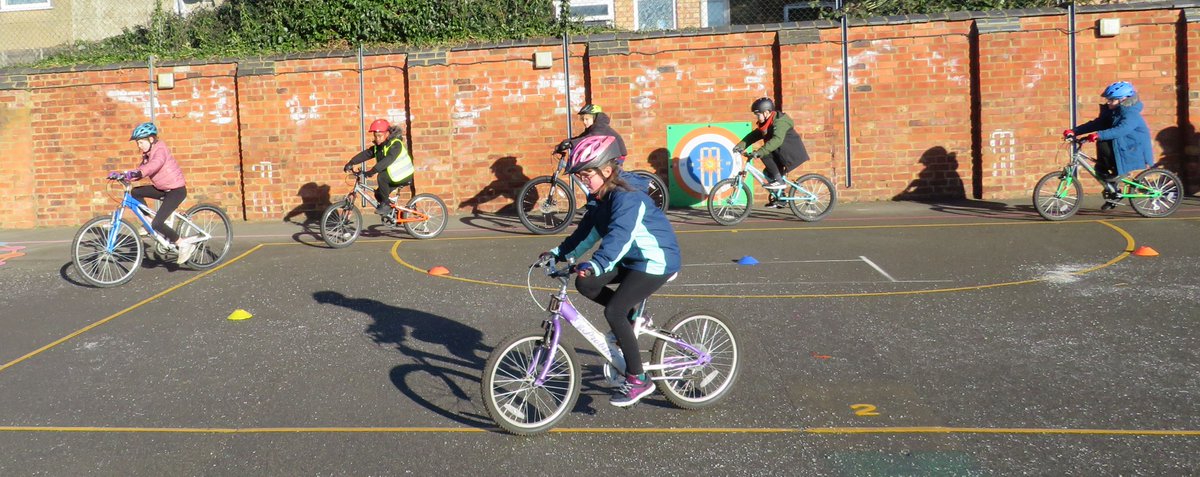 Some of our Year 4 children are enjoying a day riding their bike today as they learn essential tips and skills on how to keep safe whilst out on the road.