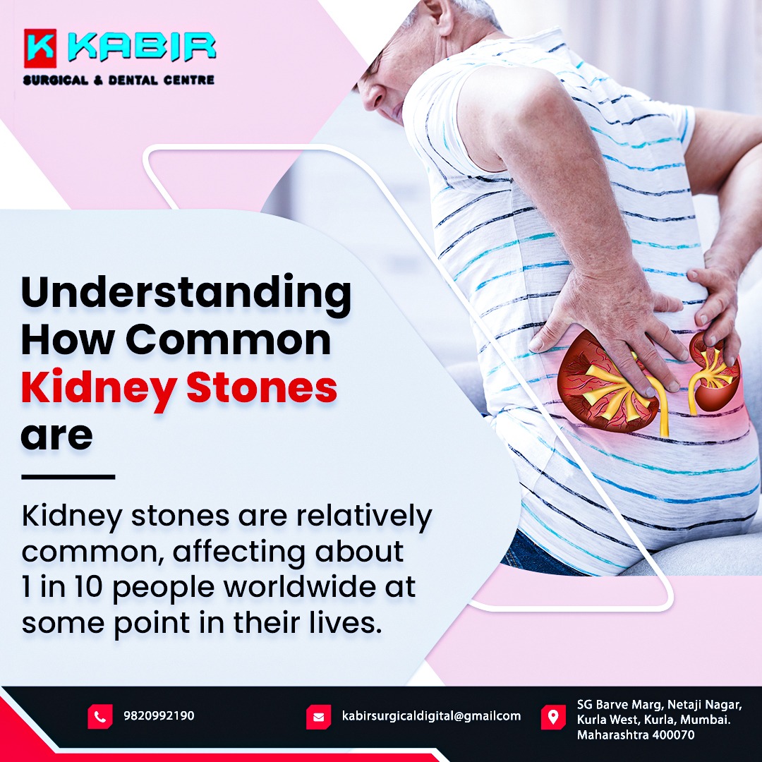Kidney stones impact 1 in 10 individuals globally. Awareness is key to prevention and well-being!

For the Best Treatment visit Kabir Surgical and Dental Care

Contact us: 9820992190

#KidneyStonesFrequency #HealthStatistics #CommonHealthIssue #KidneyStonesPrevalence