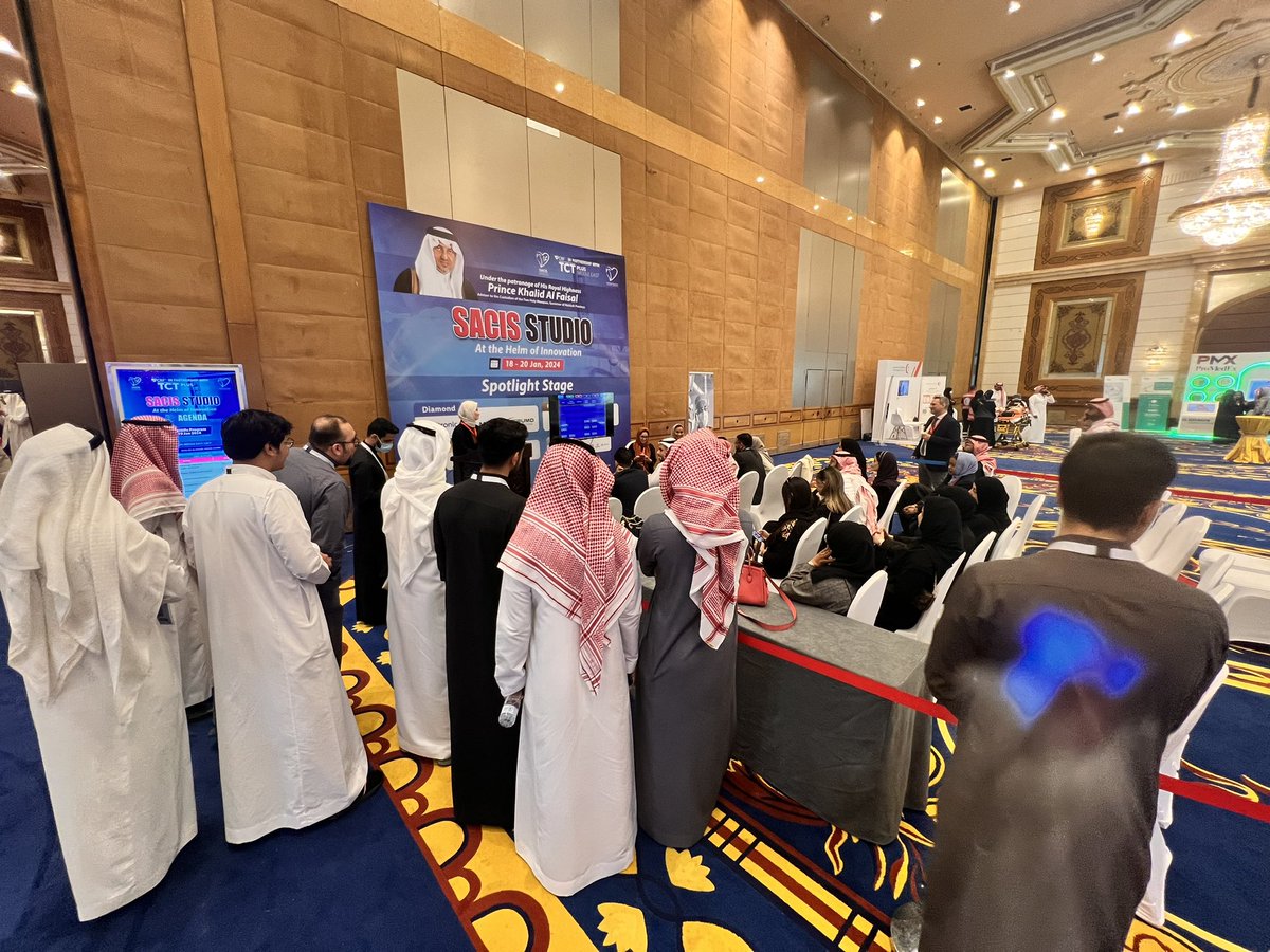 drptca's tweet photo. A lot of interest in the Spotlight Jeopardy session standing room only with @alaide_chief at the SACIS WIN track @mirvatalasnag @HindAlosaimi_ @DrShazaAlalaawi @BatoolAbuhalim1 

#TCT_MiddleEast @WomenAs1 https://t.co/1G1HuCVrZv