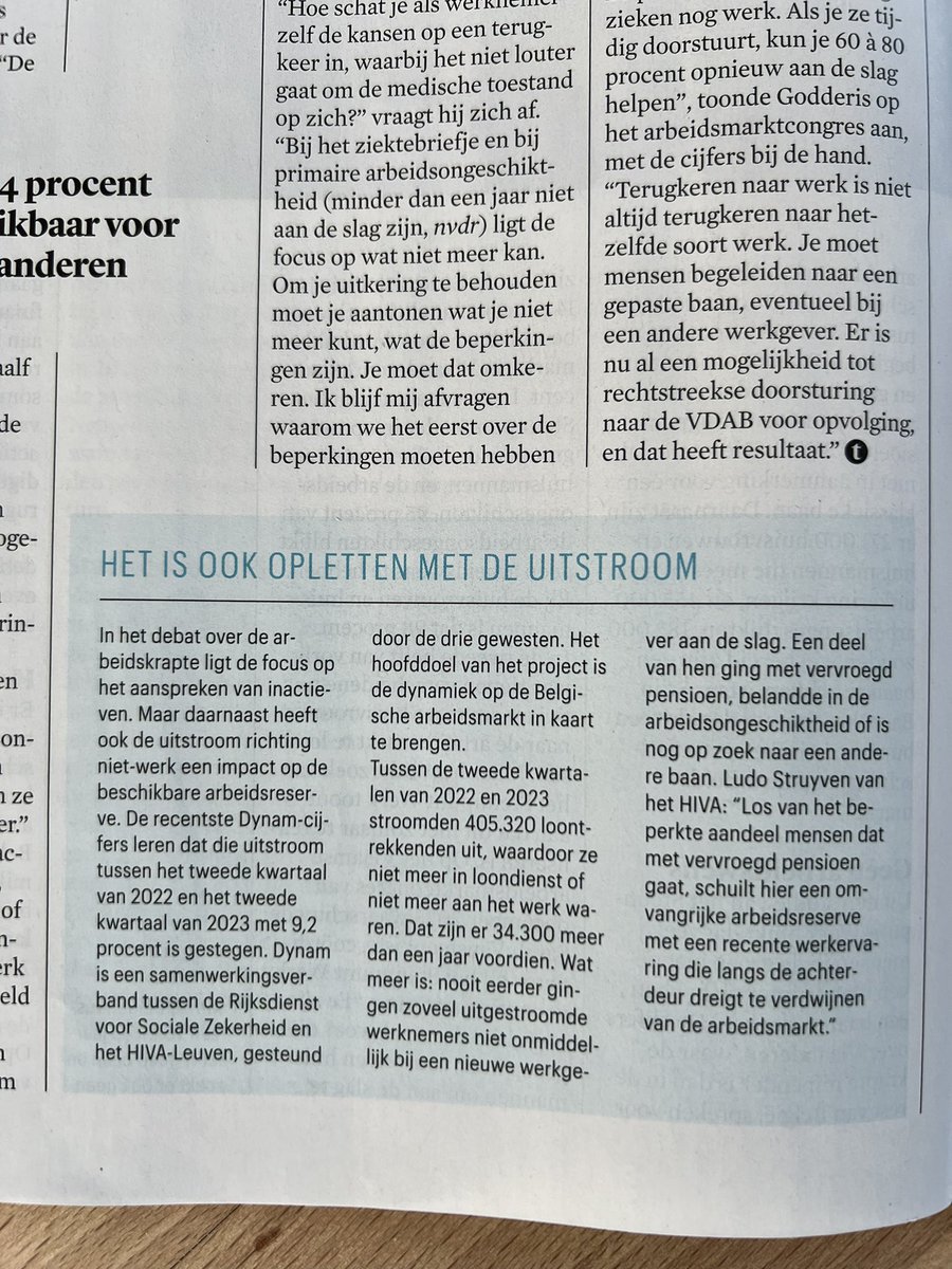 Terechte aandacht voor nieuwe kijk op in/uitstroom in @TrendsKanaalZ.
In debat over #arbeidskrapte ligt focus op instroom vanuit totale groep inactieven. Terwijl vooral telt: hoe uitstroom uit job beperken of kort houden
🙏<a href="/alainmoutonVL/">Alain Mouton</a> #Dynam <a href="/DenysJan/">Jan Denys</a>
<a href="/rsz_onss/">rsz-onss</a> <a href="/HIVA_KULeuven/">HIVA - KU Leuven</a>