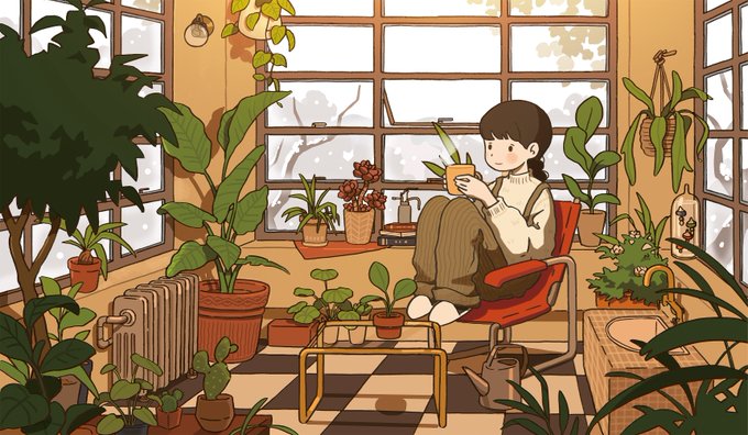 「watering can window」 illustration images(Latest)