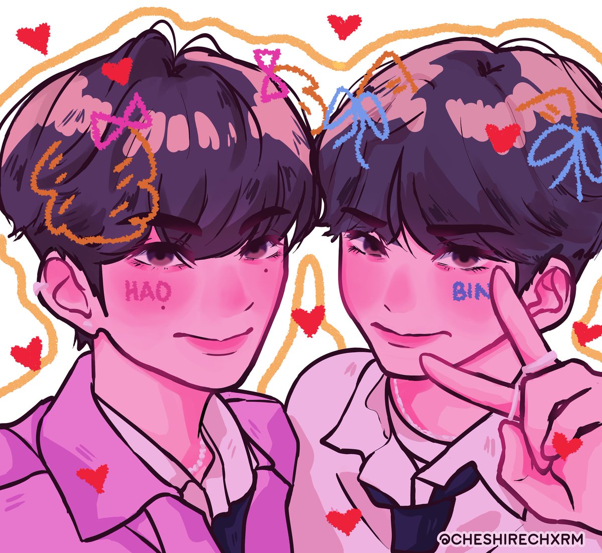cheshirechxrm's tweet photo. 💭: ⊹ . hao + bin ♡‧₊˚
        . . . ꒰ #zb1fanart ꒱ 𓈒 ⊹ https://t.co/dhiIncOacr