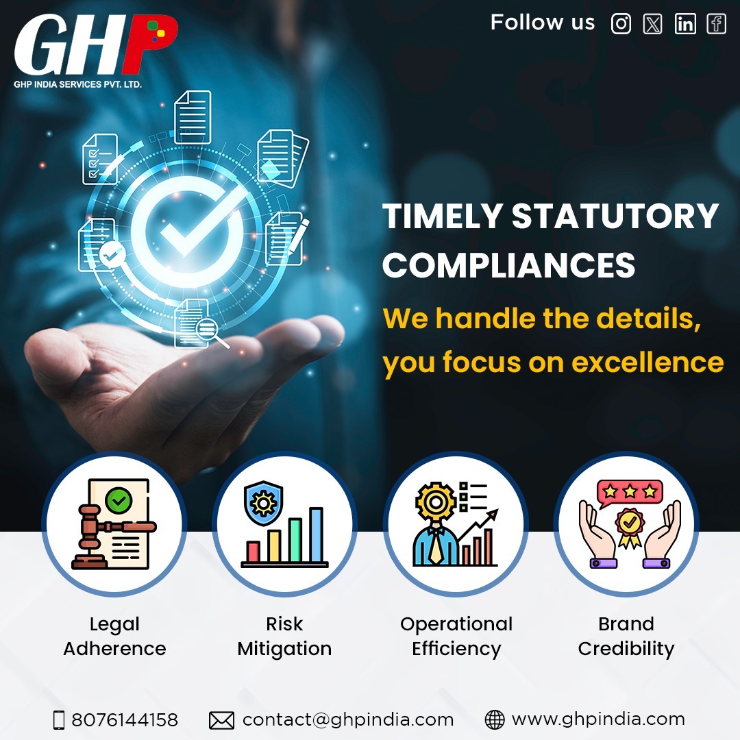 ghp_india's tweet photo. Let our experts handle timely statutory compliances while you focus on what you do best to achieve excellence in your business journey!🤝

Get in touch for more:
WhatsApp -8076144158
Mail id- contact@ghpindia.com

#ghpindia #contractualstaffing #staffingsolutions https://t.co/mzzkb3GxHX