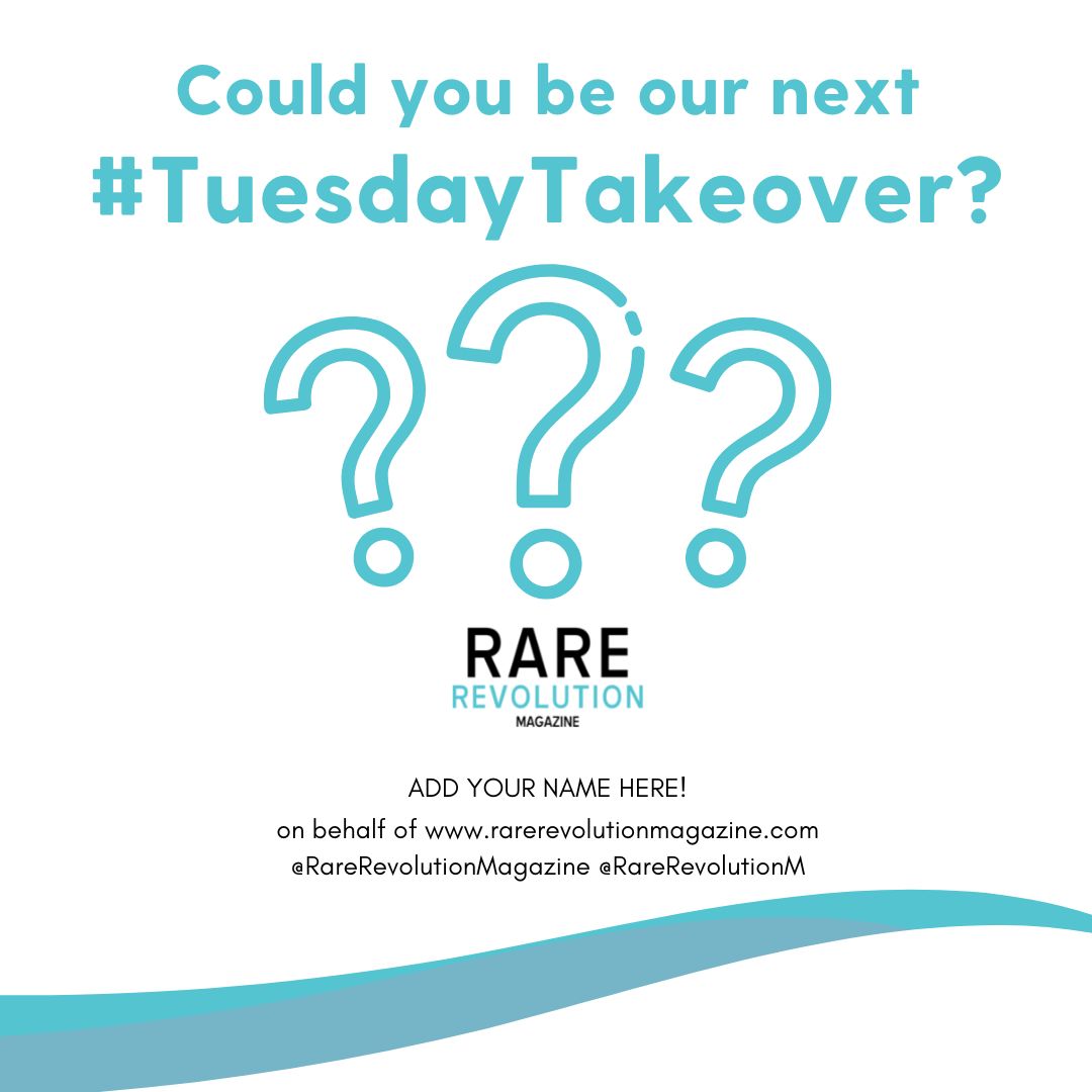 Is your #RareDisease awareness day coming up soon? Book your patient group for our #TuesdayTakeover this year.

Please email rpender@rarerevolutionmagazine.com for more information

#PatientAdvocacy #Genetics #PatientStory #Charity #Health #PatientGroup