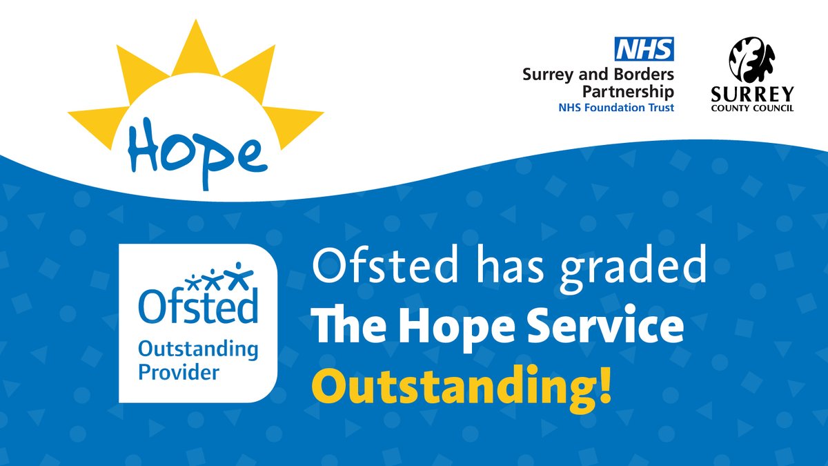 Ofsted shares glowing praise for Surrey's Hope Service, stating pupils ‘flourish’ at the ‘Outstanding’ school for children with mental health, emotional, social and educational needs provided by SCC and <a href="/sabpNHS/">Surrey and Borders Partnership NHS Foundation</a> 

Read more: orlo.uk/6eeip