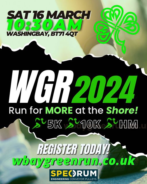 ☘️Washingbay Green Run 2024☘️

📆Saturday 16th March
⏱10:30am
📍Derrylaughan, Co Tyrone (BT71 4QT)
 
Sign up today @ wbaygreenrun.co.uk

<a href="/AthleticsNI/">Athletics NI</a>