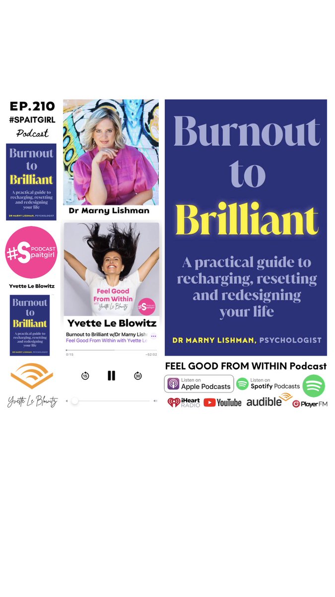 Listen to 🎙️ Feel Good From Within 
with Yvette Le Blowitz *available on any Podcast App 

#yvetteleblowitz #podcastshow #health #mentalhealth #selfhelppodcast #wellbeing #selfcare #burnoutprevention #MentalHealthMatters #MentalHealthSupport #spotifypodcasts #outnow #news #books