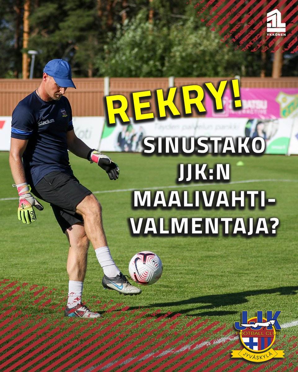 JJK1923's tweet photo. ❗️JJK hakee edustusjoukkueensa valmennusryhmään maalivahtivalmentajaa❗️

Etsimme oto-valmentajaa, joka olisi innokas kehittämään ja kehittymään valmentajana osana valmennusryhmäämme.

Lue lisää: https://t.co/wxhivvI2pq

@miesten_ykkonen https://t.co/flIKJUD5sT