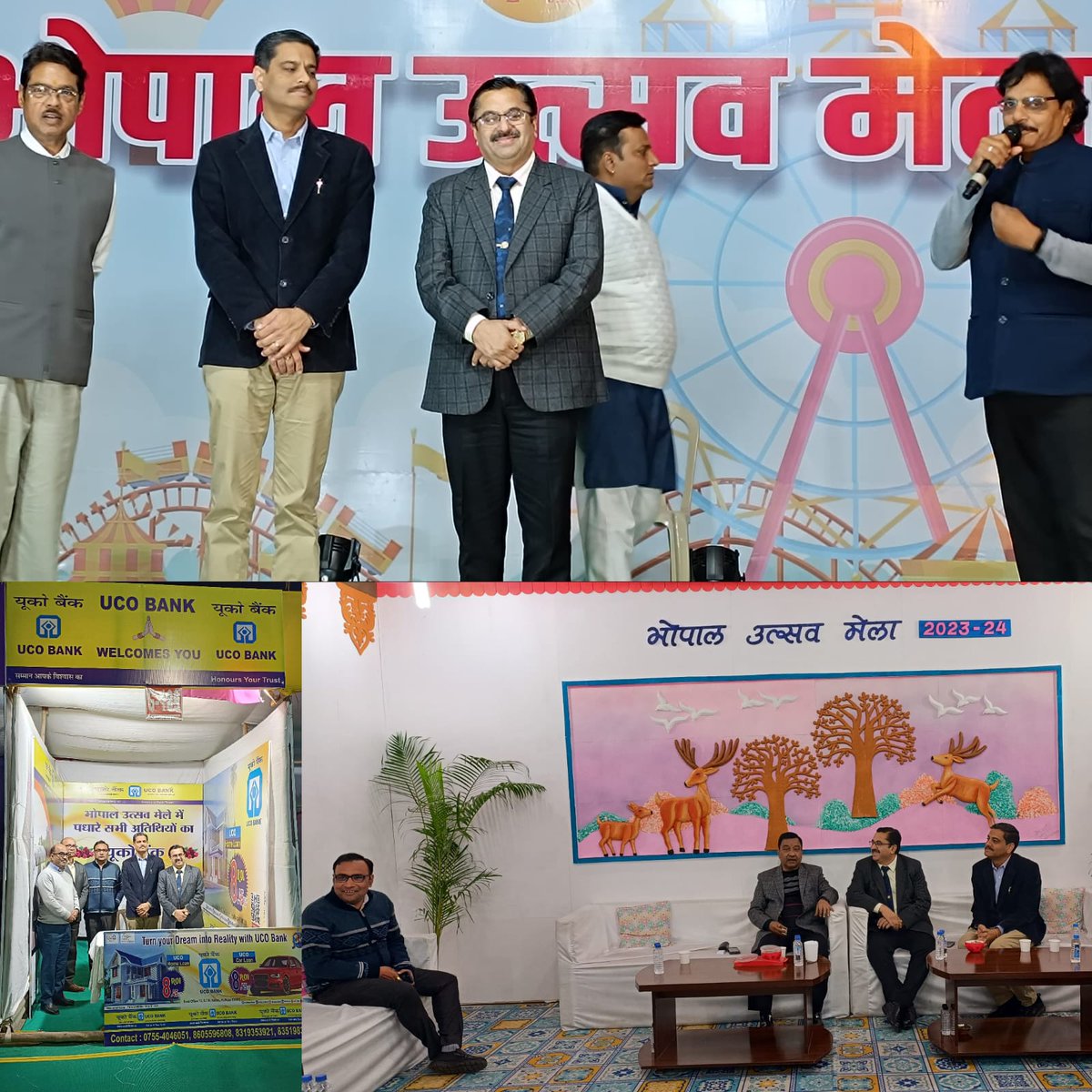 UCOBankOfficial's tweet photo. UCO Bank's zonal office actively participated in #BhopalUtsavMela and provided information about #Products and #Services to the general public. #UtsavMela #Finance #Banking #UCOBank Honours Your Trust #81YearsOfTrust #UCOTURNS81 https://t.co/kchitmksLh