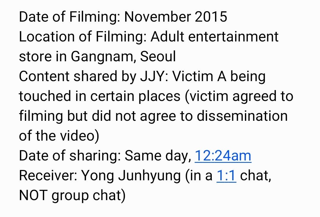 light_ell's tweet photo. Just nak bagitau sikit je lah

1. Junhyung takda kena mengena dengan burning sun
2. Junhyung takda pun dalam groupchat seperti yang diberitakan
3. SBS funE dah mengaku bahawa chat tersebut sebenarnya diedit oleh pihak mereka
4. Junhyung cuma menerima video mangsa diraba oleh JJY https://t.co/4lRRcqyiu3