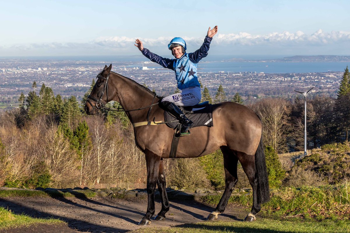 barbaramwhite's tweet photo. The Dublin colours never looked so good 💙 

@PTownend and #SizingJohn gaze over the capital, ahead of #DublinRacingFestival @LeopardstownRC 

📸 @MorganTreacy 🙌 https://t.co/RXEPhYTXnq