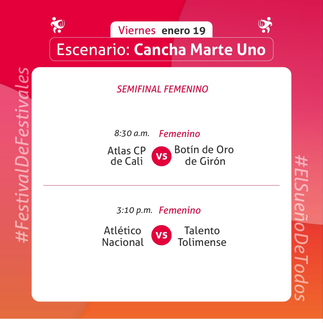 CDLosPaisitas's tweet photo. ⚽️  ¡SEMIFINALES!  ⚽️

Hoy viernes, se cumplirá una jornada espectacular🔝, tanto en la rama femenina como en la masculina, en el #BabyFútbolColanta ⚽️

Desde la #CDLosPaisitas te compartimos la #Programación ✅️

¡Acompáñanos! 🤗

#FestivalDeFestivales2024 🥳
#ElSueñoDeTodos 🤩 https://t.co/2juhbmjI6K