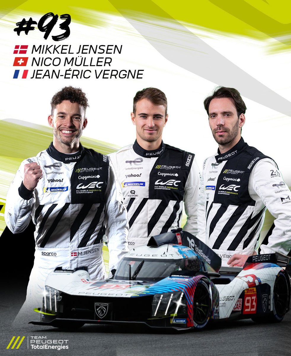 New year, new line-up. Teaming up with @nico_mueller & @JeanEricVergne for the 2024 @FIAWEC season 🇩🇰🇨🇭🇫🇷 @peugeotsport #LeMans24