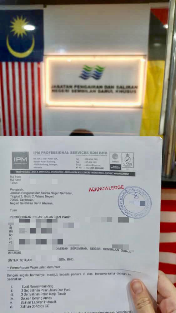 IPMEnquiry's tweet photo. 🚗 Submission to Jabatan Pengairan dan Saliran (JPS), Negeri Sembilan. 🙂🙂🗒️🗒️

#IPMProfessionalServices #JPSSubmission #SubmissionProcess #EngineeringConsultant #ProfessionalFirm #ProfessionalConsultant #DesignConsultancy #FactoryDesign #JuruteraPerunding #PerundingJurutera https://t.co/QIkujHCjnA