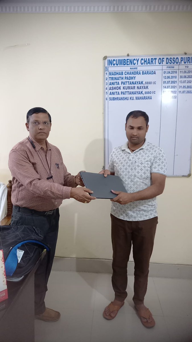 Laptop distributed to one VI student.