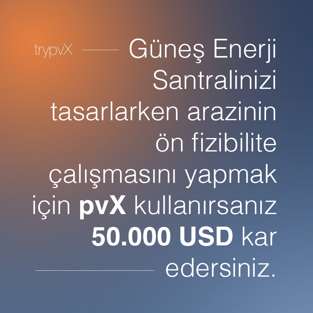 pvX ile güneş enerji santrali tasarlamanın avantajlarına inanamayacaksınız!
Güneş enerji santrali tasarlamak için pvX kullanmak size 50.000 USD'lik bir tasarruf sağlar.
pvX'i denemek için bu linkteki formu doldurabilirsiniz. pvx.ai/free-trial/

#pvX #trypvX #pvXpert