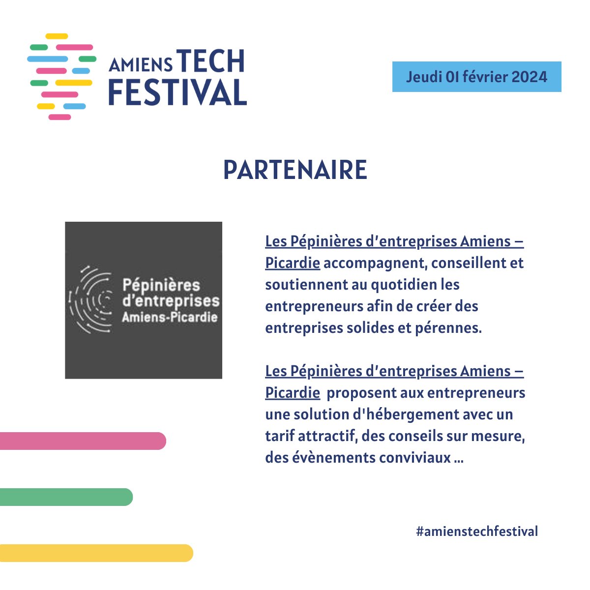 NOTRE PARTENAIRE🤝
Nous remercions Les Pépinières d’entreprises Amiens-Picardie pour son soutien et sa collaboration dans l’organisation d’Amiens Tech Festival🚀
Rendez-vous sur leur site 👉🏻 pepinieres-amiens.com
#amienstechfestival #iteracode #conference #tech #entrepreneuriat