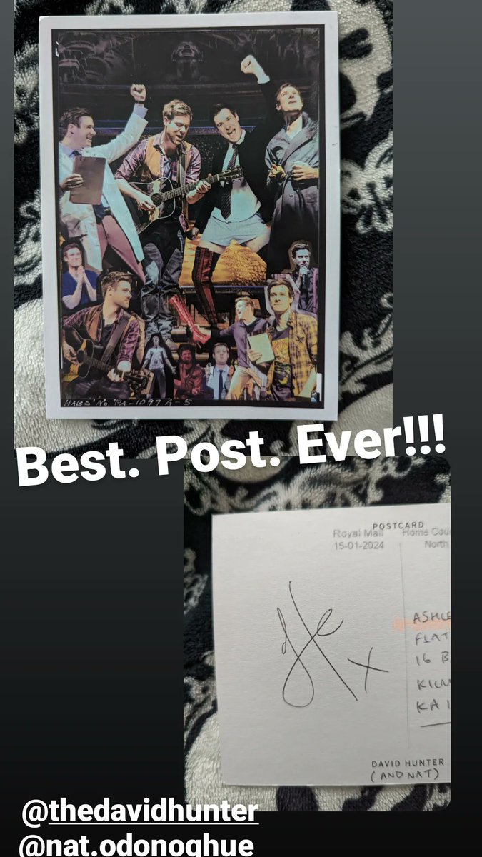 Ash87x's tweet photo. Really made my day! Thank you! 🥰🖤 @thedavidhunter @Nataliealana87 https://t.co/CpvdOQarKC