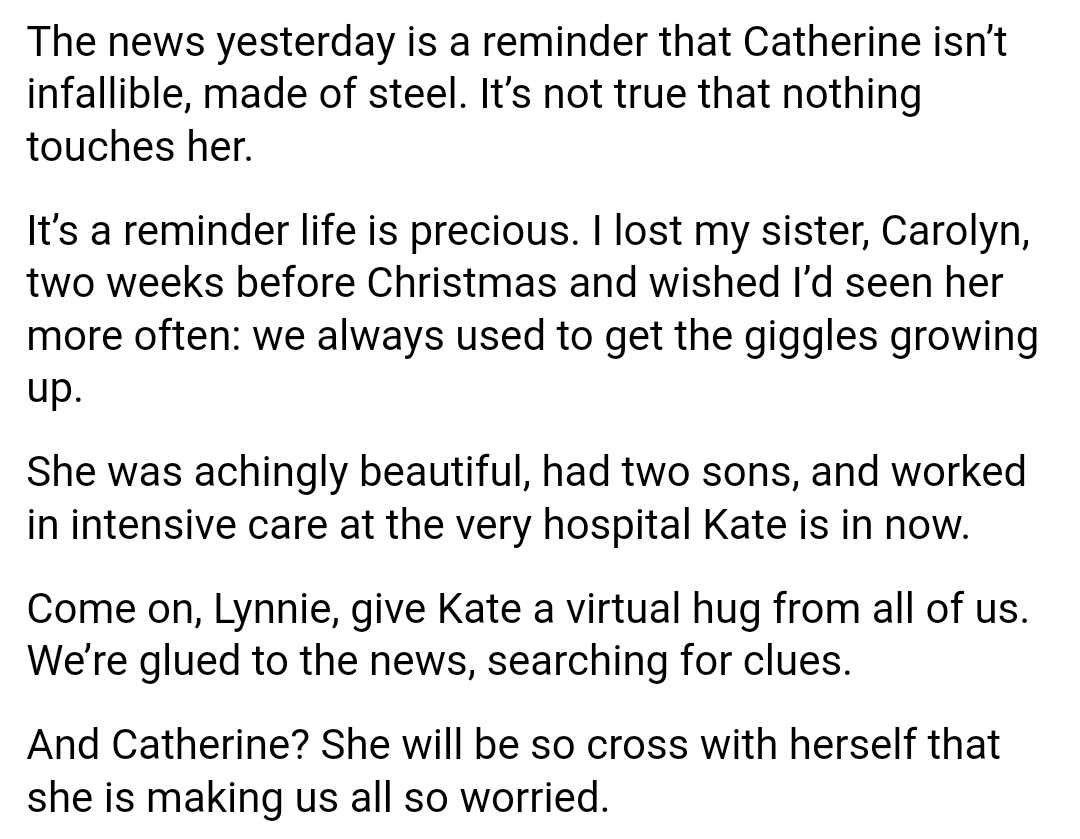 The Daily Mail on Kate Middleton being hospitalized is honestly one of the most mental pieces of journalism I've ever read.