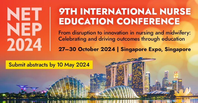 So looking forward to #NETNEP2024!
🇸🇬Join us 27-30 October 2024 | Singapore
🗓️Abstract deadline: 10 May 2024
👉Full information at bit.ly/NETNEP24 #nurseeducation