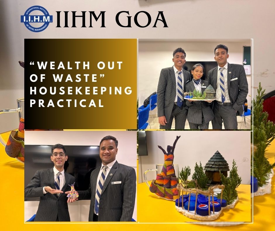 goa_iihm's tweet photo. Housekeeping Practical on "Wealth out of waste" at IIHM Goa 
Join IIHM for a great career in Hospitality Industry. 
Register today at https://t.co/kXXOVoKAkn
#iihmgoa #iihmbest3years #iihmhotelschools
#IIHM #learning #mentorship https://t.co/MklAAxQse8
