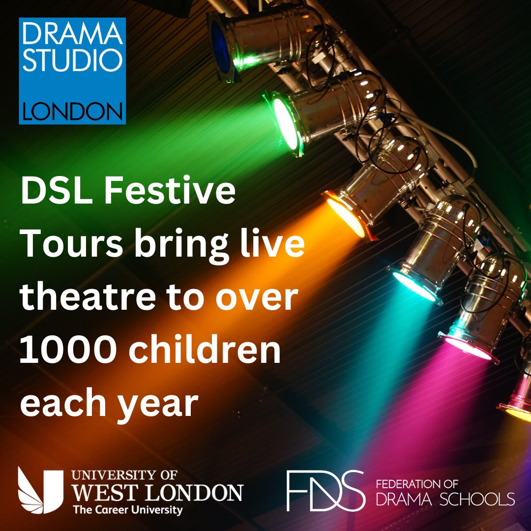 🎭 Our popular Festive Tours bring live performance to over 1000 children each year. Read more here 👉 dramastudiolondon.co.uk/dsl-festive-to… #DramaStudioLondon #dramastudiolondon #DramaSchool #theatreineducaton #outreach #wideningparticipation