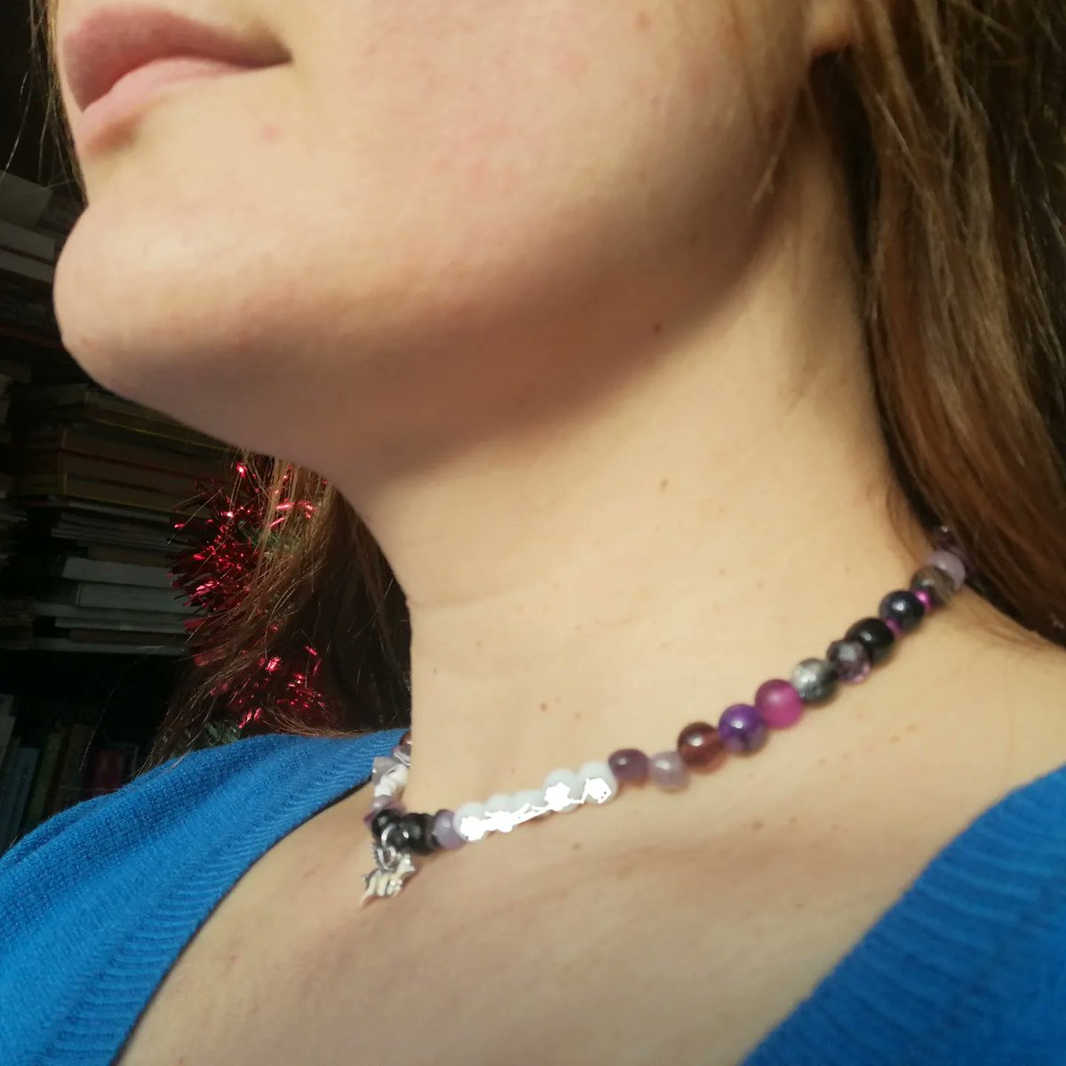 Lutoslava's tweet image. #madewithlove #purplenecklace #pigscanfly #personalisednecklace