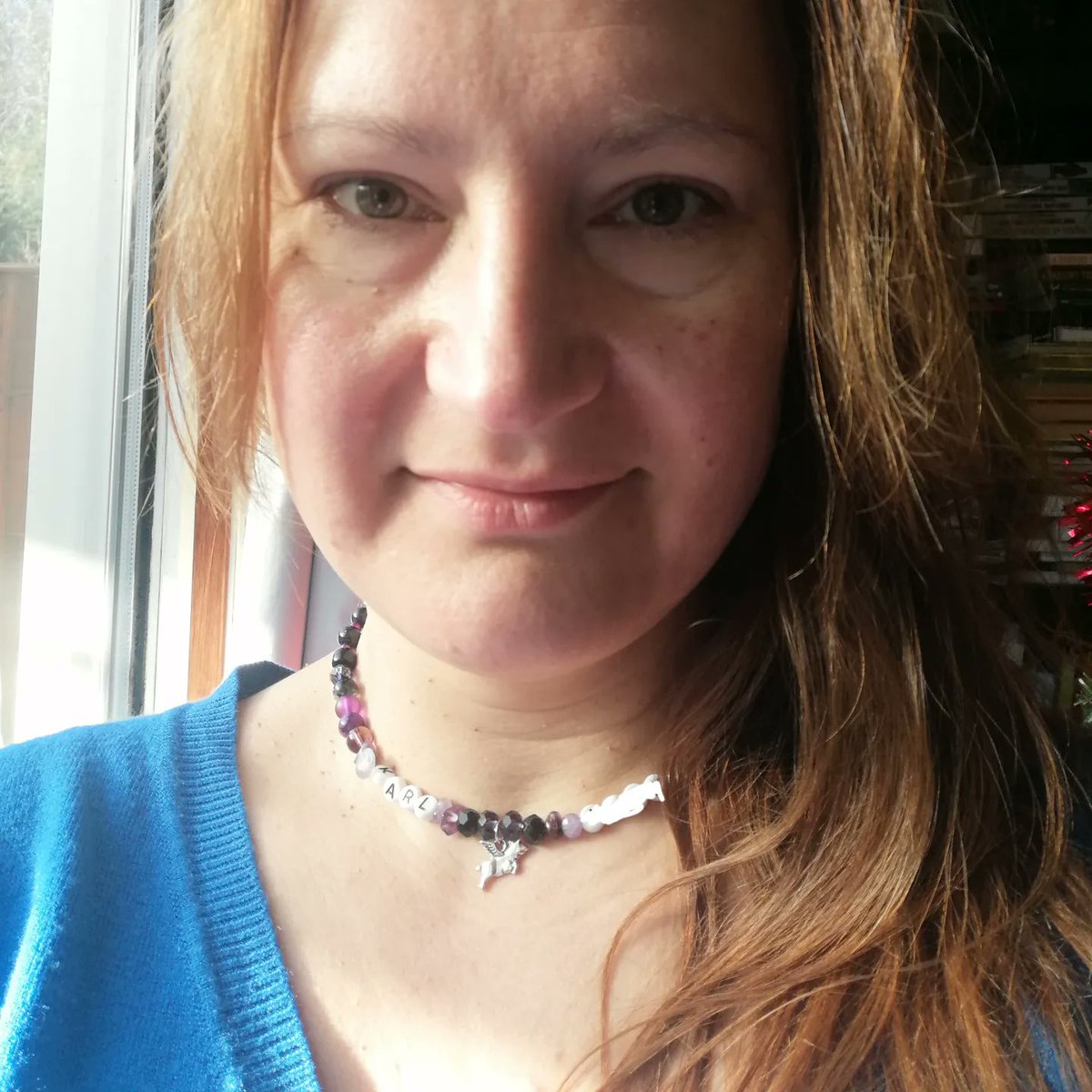 Lutoslava's tweet image. #madewithlove #purplenecklace #pigscanfly #personalisednecklace