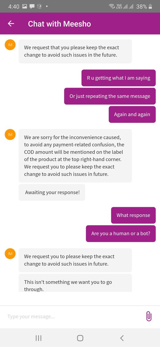 Hindagi_'s tweet photo. @Meesho_Official @meesho_support you are such a fraud company that you show some amount on ordering and an extra amount on invoice. And after collecting extra amount you dont even accept. Your chat and call support is worst no help from any one instead of irritating responses. https://t.co/iNeQPh9Y2Y