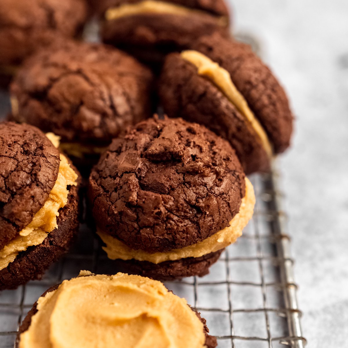 MarshasBakeBlog's tweet image. Peanut Butter Brownie Cookies – Deliciously thick and fudgy chocolate cookies that are infused with vanilla, taste just like brownies, and filled with a sweet and creamy peanut butter filling!

Recipe: marshasbakingaddiction.com/peanut-butter-…