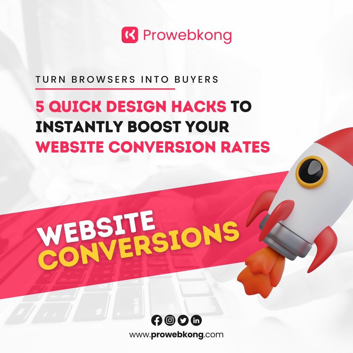 prowebkong's tweet image. Turn Browsers into Buyers, 5 Clicks to Conversion.
Don't Redesign, Refine! tinyurl.com/5pv24uny
#prowebkong #calltoactionbuttons #webdesignhacks #eyetracking #visualhierarchy #webcopy #persuasivewriting #mobilefirst #webperformance #socialproof #GTA6 #Rwanda #Biden #Niger