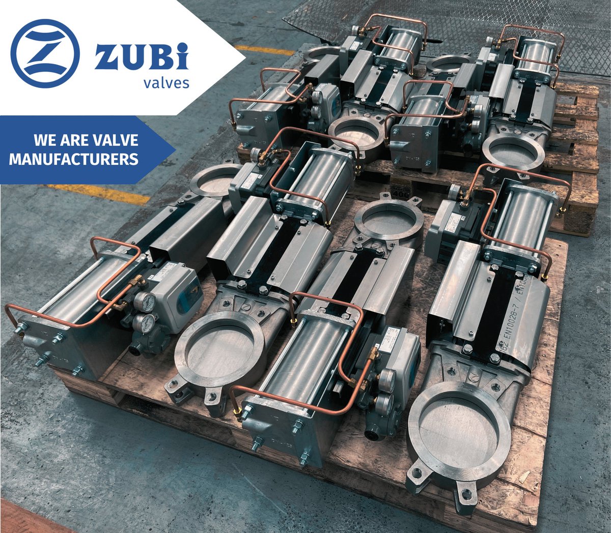 Nice batch of model T200 unidirectional control #knifegatevalves. DN150 (6"). Double acting pneumatic actuator Ø125. Equipped with electro-pneumatic positioner 4-20mA.

Body: AISI316 (CF8M)
Gate: AISI316L (1.4404)
Seat: White EPDM
Rating: PN10
Flanges: DIN PN10/PN16
Bolting: A2