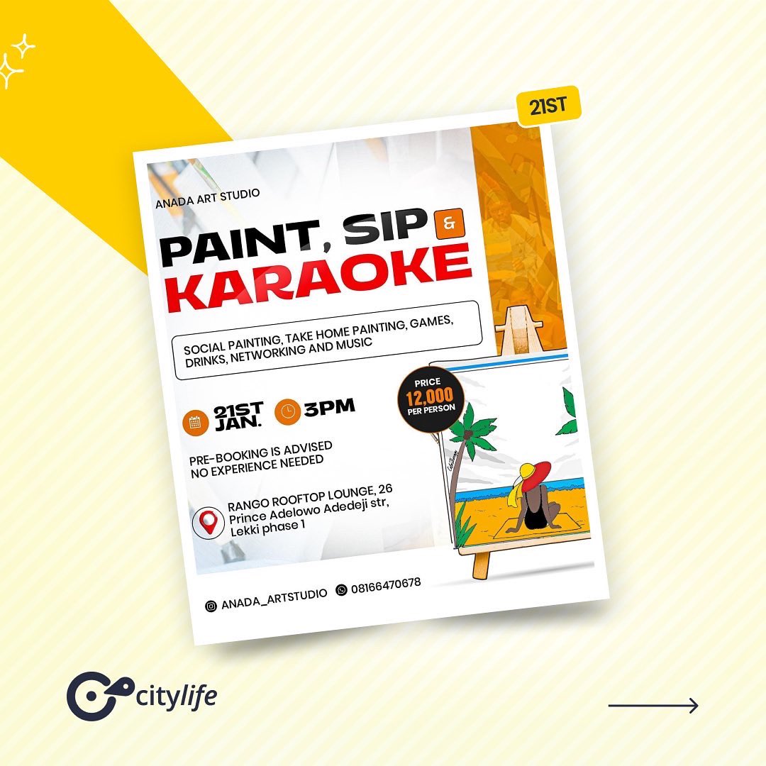 explorecitylife's tweet photo. It's finally the weekend! 

Check out the hottest events happening in Lagos this weekend right here 😎

Let the fun begin😝

#citylifers #lagosevents #weekendvibes https://t.co/HU0L8aaZw3