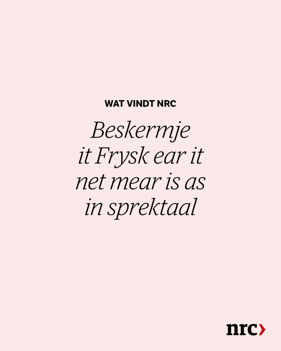 Het Fries dreigt een spreektaal te worden, die steeds minder wordt gelezen, geschreven en bestudeerd, schrijft NRC in het commentaar. „Spreektaal is echter niet het fundament van een taal.”  [1/4]