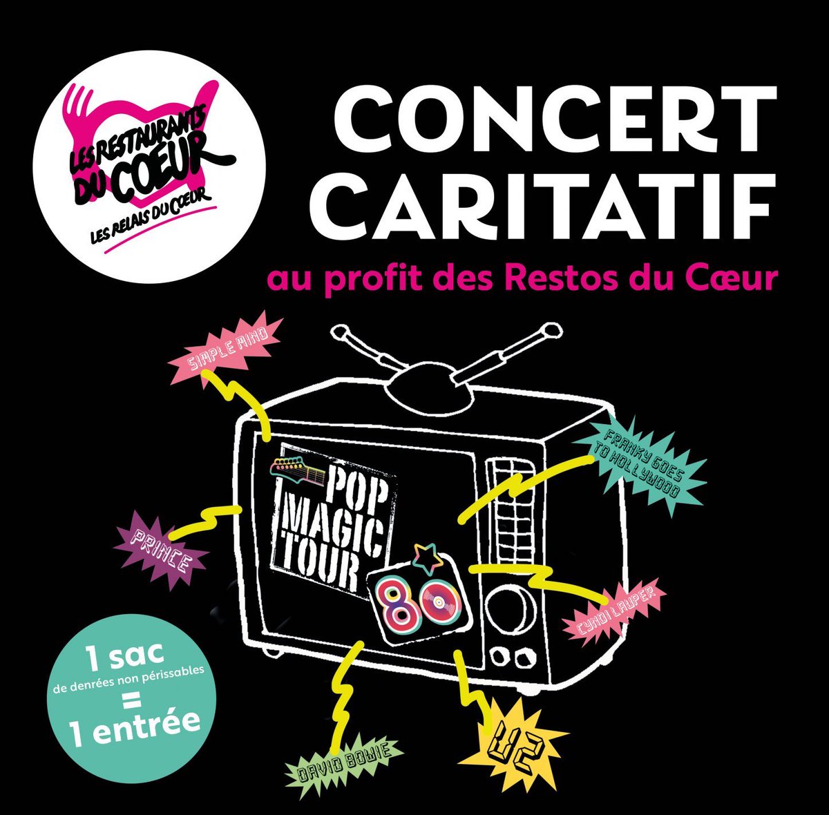 🛒🤝 Une bonne action tout en musique !

RDV pour une soirée solidaire le 25/01 à #Velaux, organisée au profit des <a href="/restosducoeur/">Les Restos du Coeur</a>.

🎫 Le ticket d'entrée ? Un sac de denrées pour aider ceux qui en ont besoin.

Réservation gratuite et obligatoire 👉 bit.ly/3O7JQUc