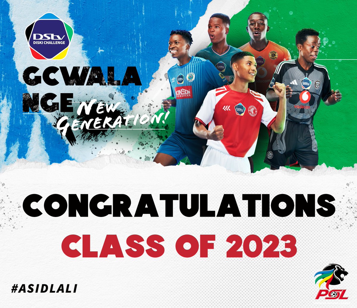 We would like CONGRATULATE the DStv Diski Challenge class of 2023 Matric graduates! The likes of Shandre Campbell, Manqoba 'Pelembe' Ozoemena, Tebogo Masemola, Lethabo Malete and Co. #Asidlali #GcwalaNgeNewGeneration