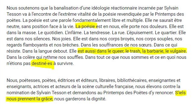 Pas étonnant que ce club des petits poètes totalitaires qui défendent la poésie du trash, de la barbarie et du vulgaire, puisse détester un homme en quête de hauteur, de transcendance et de beauté... (leur tribune : docs.google.com/forms/d/e/1FAI…) #SylvainTesson