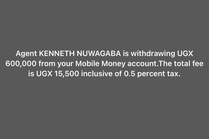 idringp's tweet photo. Withdrawing 600K from MM costs 15,500 … dear @mtnug you are doing well https://t.co/9I1DyjMfRO