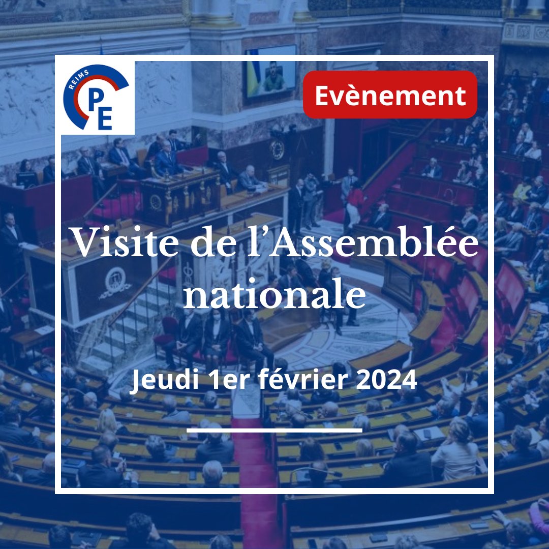 PEReims's tweet image. Chères étudiantes et chers étudiants,

La section rémoise du Parlement des étudiants vous convie à une visite de l'Assemblée nationale le jeudi 1er 2024.

Lien d'inscription pour la visite de l'Assemblée nationale  : helloasso.com/associations/p…