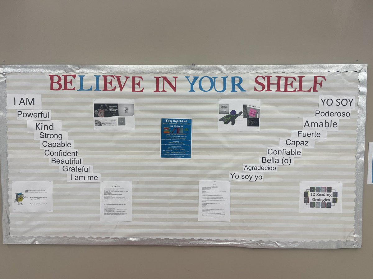 We are excited about Literacy Week 2024 <a href="/FivayHighSchool/">Fivay HS Falcons</a>. Staff translated last year’s winning “I Am poem” into Spanish and created this amazing board to include, uplift, and encourage all students to participate in the poem contest. <a href="/PascoLiteracy/">Pasco Literacy</a> #pascocelebratesliteracy24