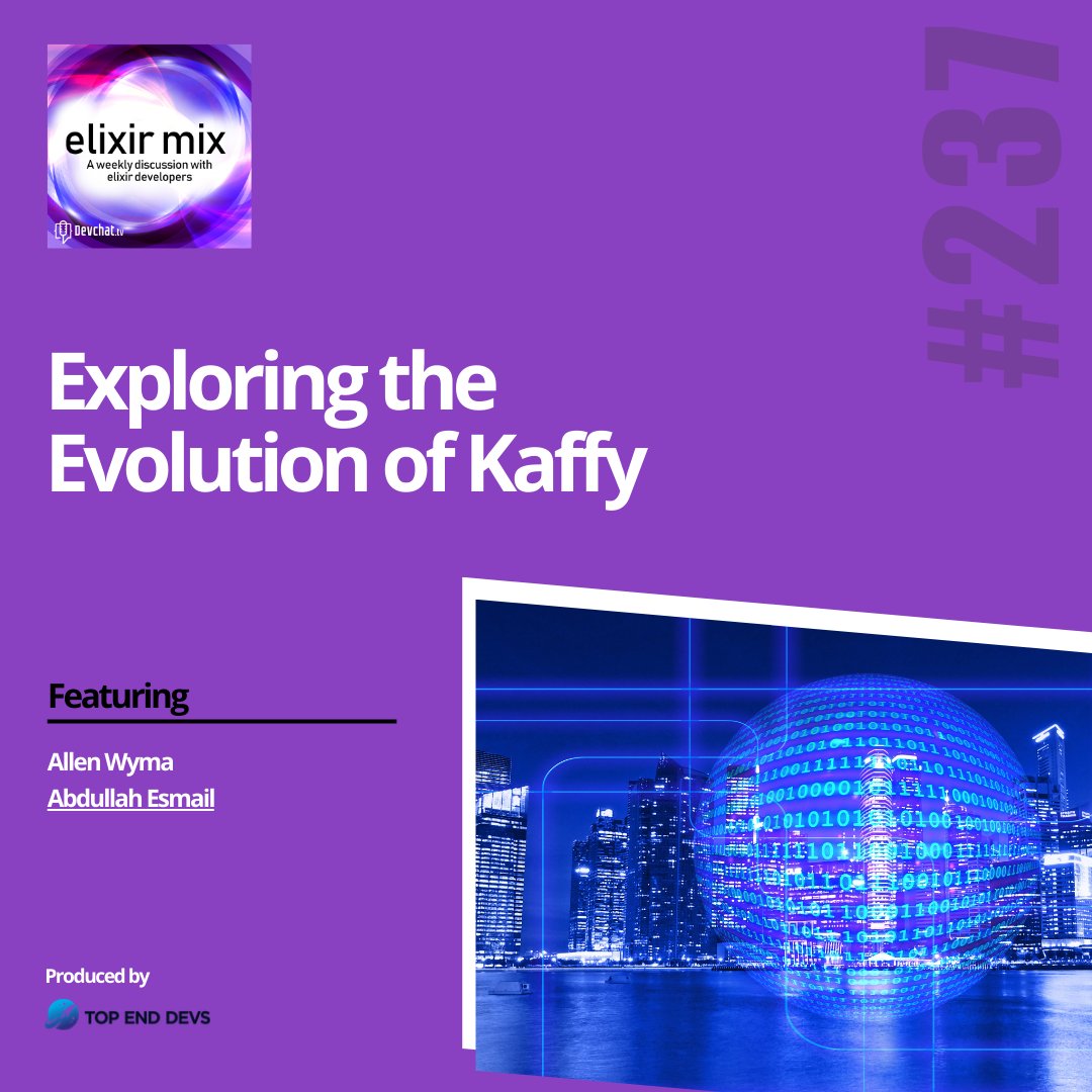 topenddevs's tweet image. Check out this week&apos;s episode of #ElixirMix with Abdullah Esmail

#𝗘𝗠𝘅: Exploring the Evolution of Kaffy

rfr.bz/t8wqp6b