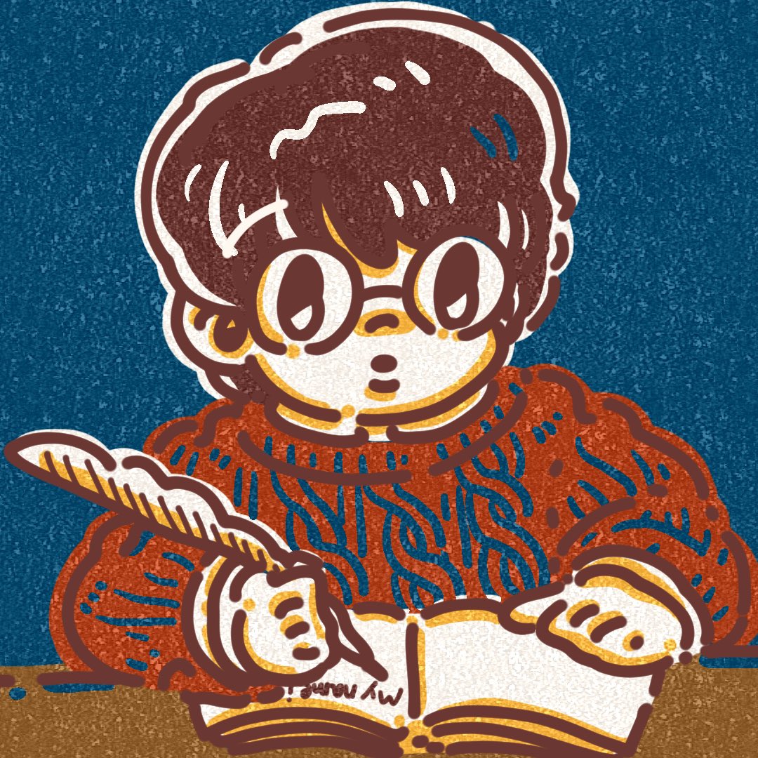 solo glasses red sweater book open book long sleeves holding  illustration images
