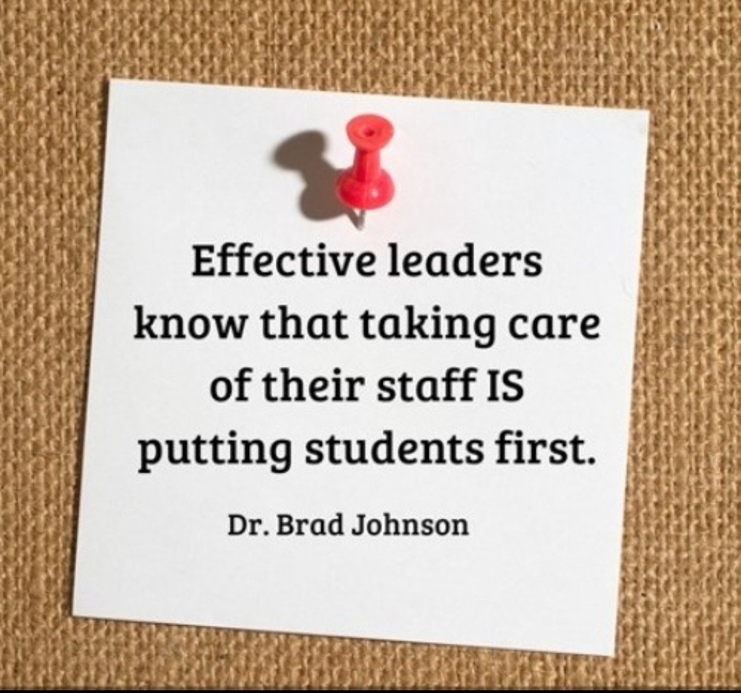 Happy Friday!  Leaders, take care of your staff!